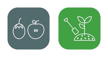 Fruits and Vegetables and Plantation Icon vector