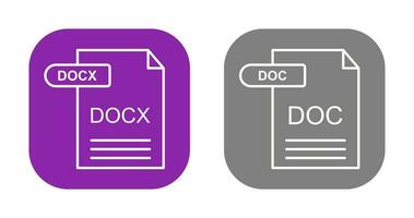 DOCX and DOC Icon vector