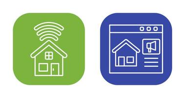 Smart house and Marketing Icon vector