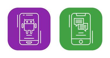 Android and Text Icon vector