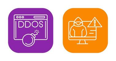 Dados Attack and Threat Icon vector