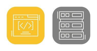 Web Coding ND Server Icon vector