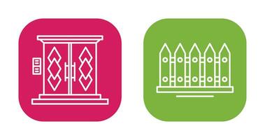 Door and Fence Icon vector