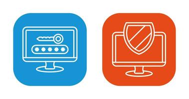 Password and Shield Icon vector