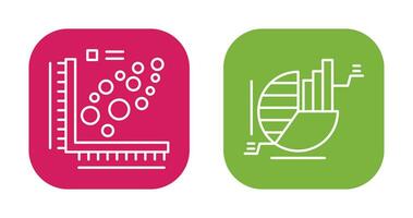 Plot and Pie Chart Icon vector