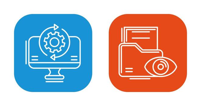 Synchronization and Data Visualization Icon vector