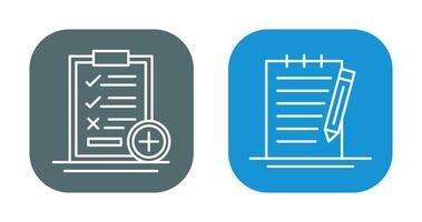 Medical Examination List and Check Up List Icon vector