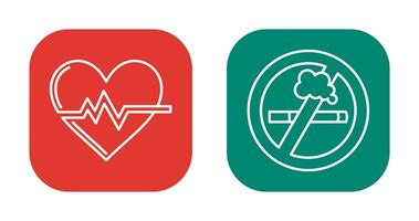 Health and No Smoking Icon vector