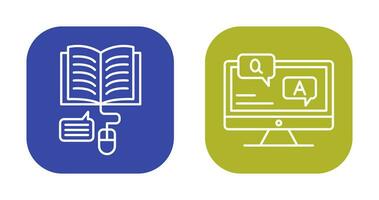 Online Learning and Faq Icon vector