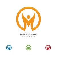 Human character logo sign vector