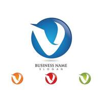 V Letter Logo Template vector