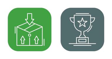 Package and Trophy Icon vector