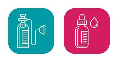 Oxygen and Dropper Icon vector