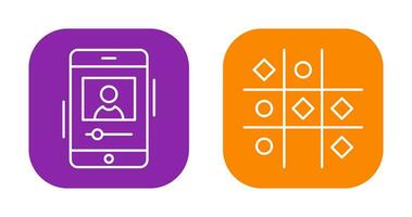 log and Tic Tac Toe Icon vector