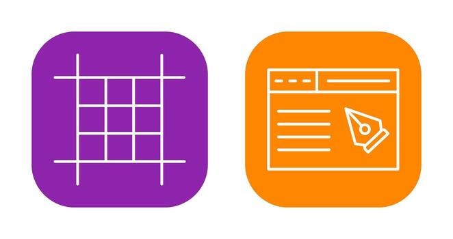cuadrado diseño y web página icono vector