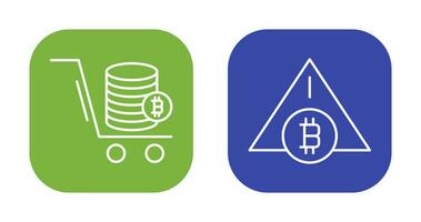 Trolley and Warning Icon vector