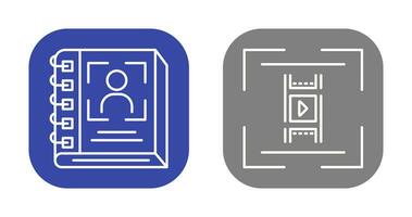 Directory and Video Icon vector