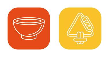 Bowling and Carabiner Icon vector