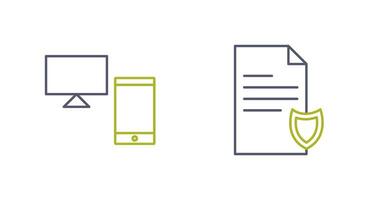 devices and private document  Icon vector