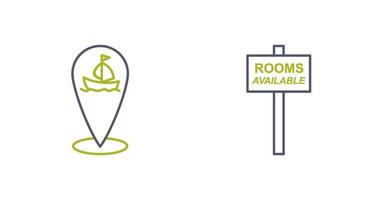 shipping location and room Icon vector