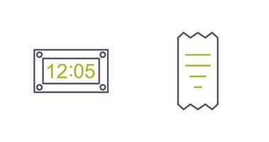 timer and receipt Icon vector