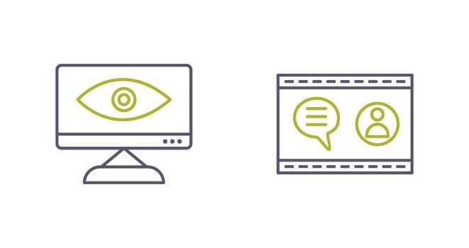 Web Visibility and Web Support  Icon vector