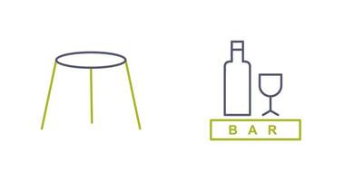 stool and bar sign Icon vector