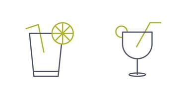 limón jugo y bebidas icono vector