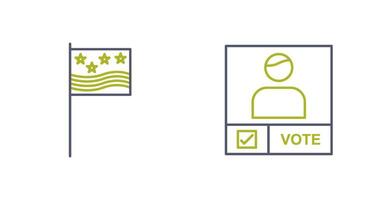 Flags and Candidate Banner Icon vector