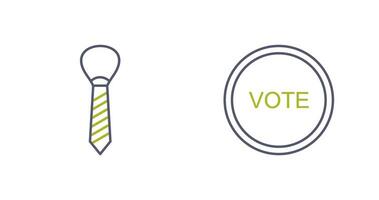 Corbata y votar enlace icono vector