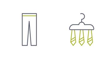 Trousers and Three Ties Icon vector