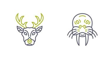 Deer and animal Icon vector