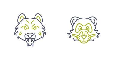 Bear and Ferret Icon vector