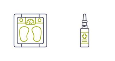 Weighing Scale and Nasal Icon vector