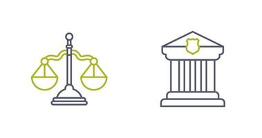 Balance and Courthouse Icon vector