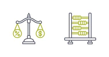 Scale and Abacus Icon vector