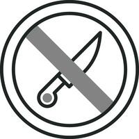 No Knife Vector Icon