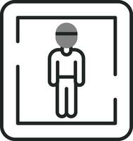 Male Toilet Sign Vector Icon