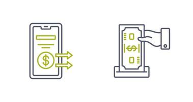 Deposit and Transfer Icon vector