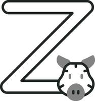 capital z vector icono