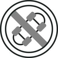 No Skateboard Vector Icon