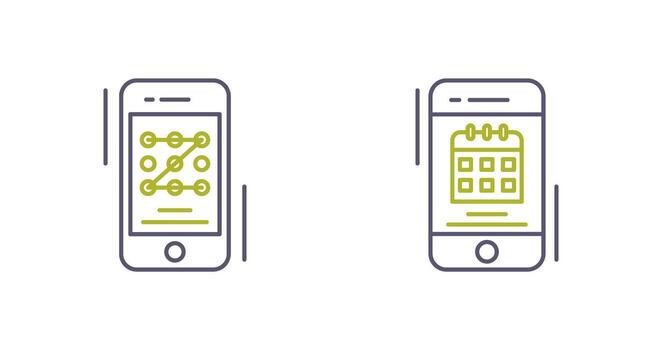 modelo código y calendario icono vector