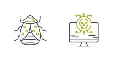 Bug and Virus Icon vector