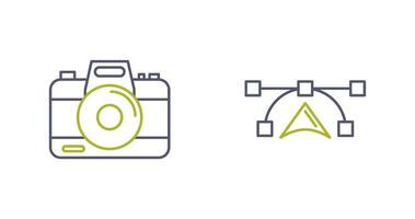 Camera and Vectors Icon