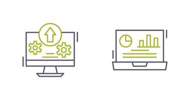 Upload and Dashboard Icon vector