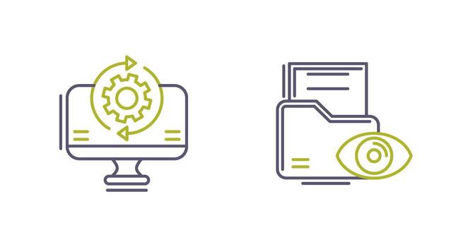 Synchronization and Data Visualization Icon vector