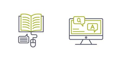 Online Learning and Faq Icon vector