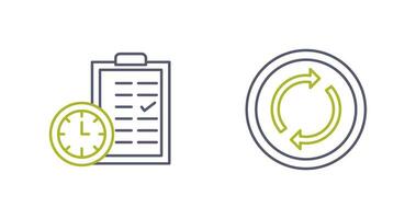 Time Planing and Loop Icon vector