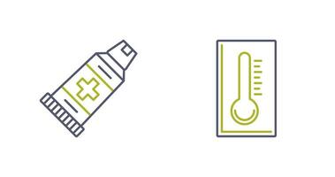 Paste and Thermometer Icon vector