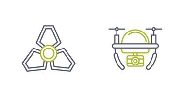 lander and camera drone Icon vector